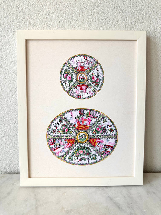 Small + Large Rose Medallion Print