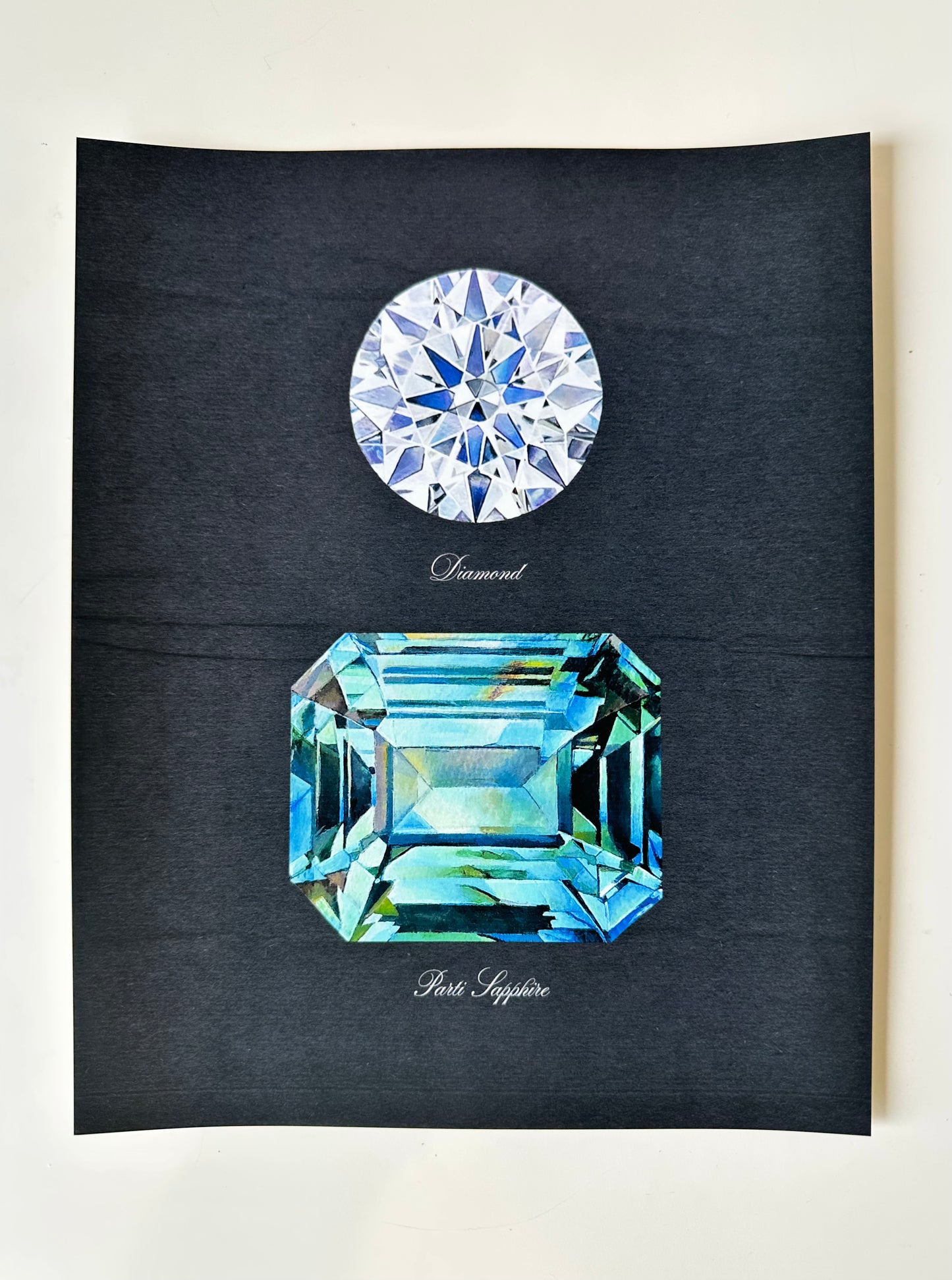 Diamond + Parti Sapphire Midnight Print