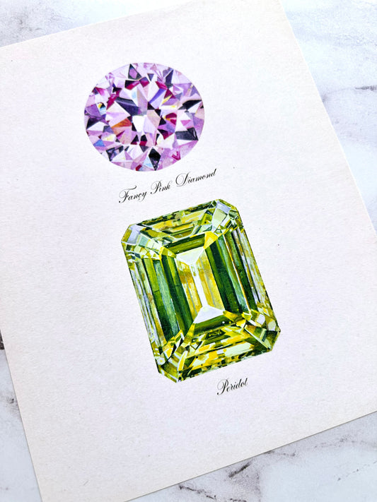 Pink Diamond + Peridot Print