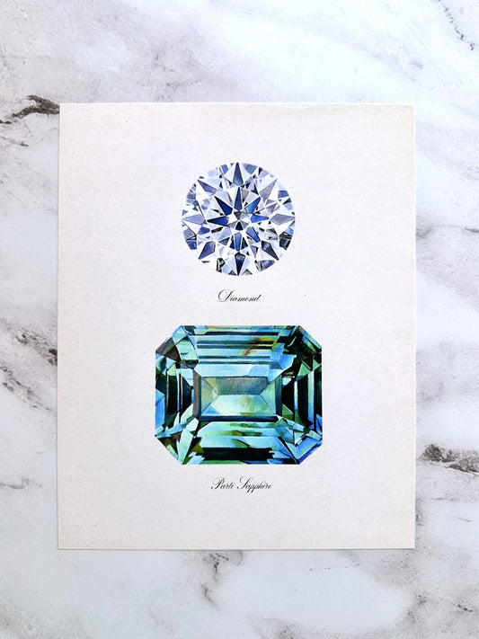 Diamond + Partii Sapphire Print