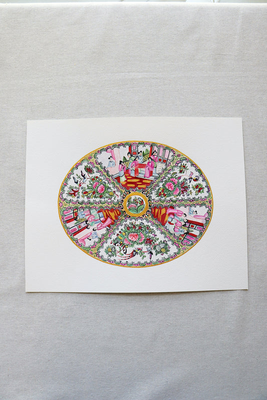 Large Rose Medallion | Original Painting