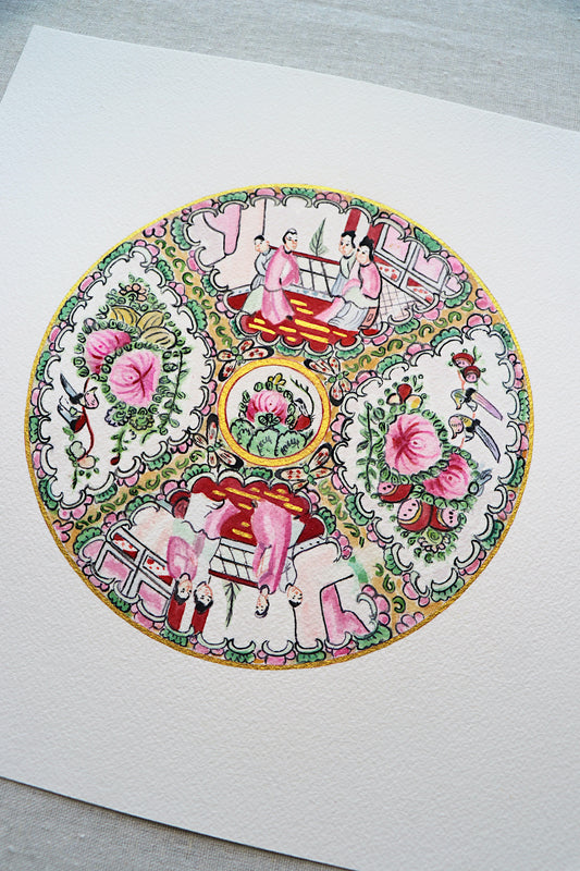 Medium Rose Medallion | Original Painting