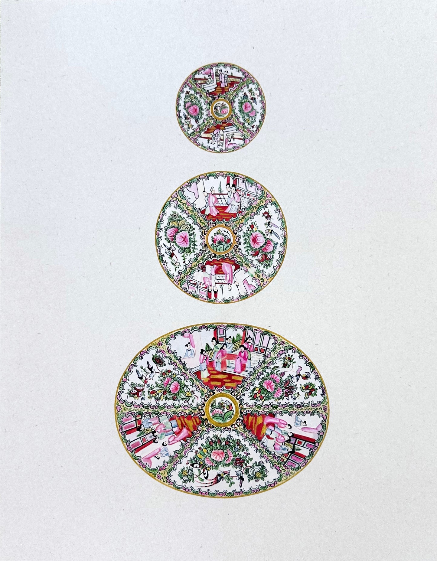 Rose Medallion Trio Print