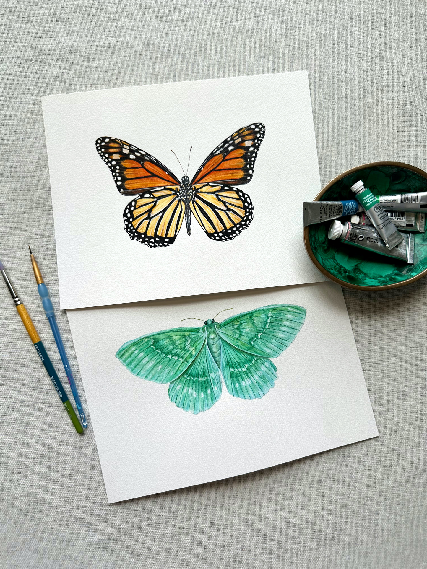 Emerald Moth | Original Painting