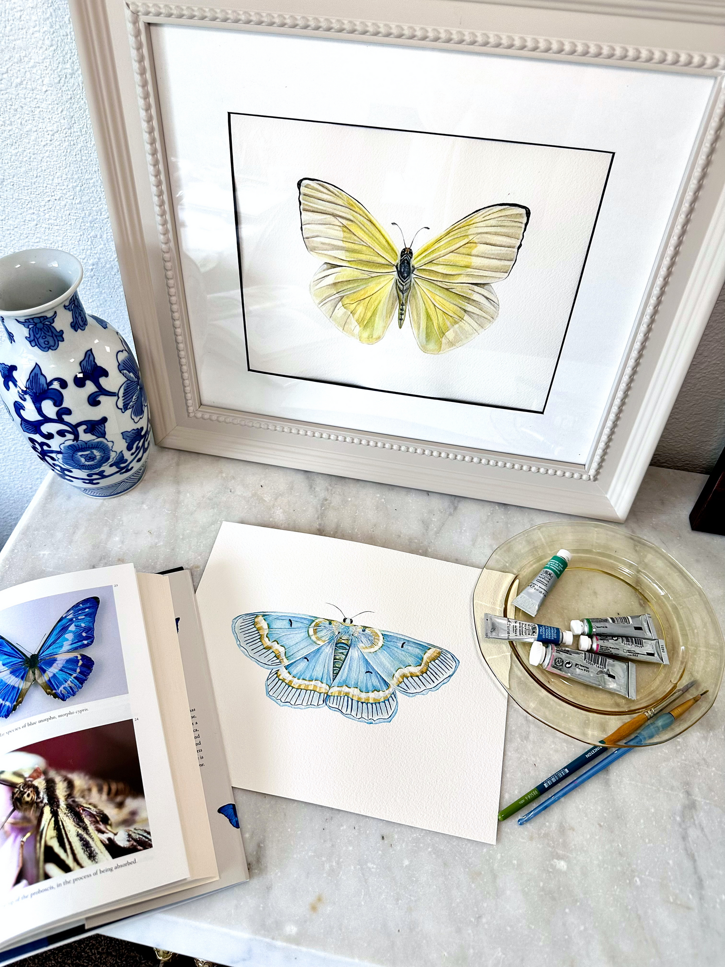 Yellow Sulphur Butterfly | Original Painting