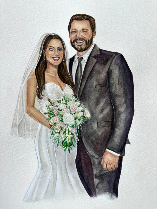 Heirloom Bride and Groom Portrait