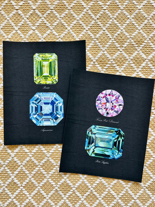 Peridot + Aquamarine Midnight Print
