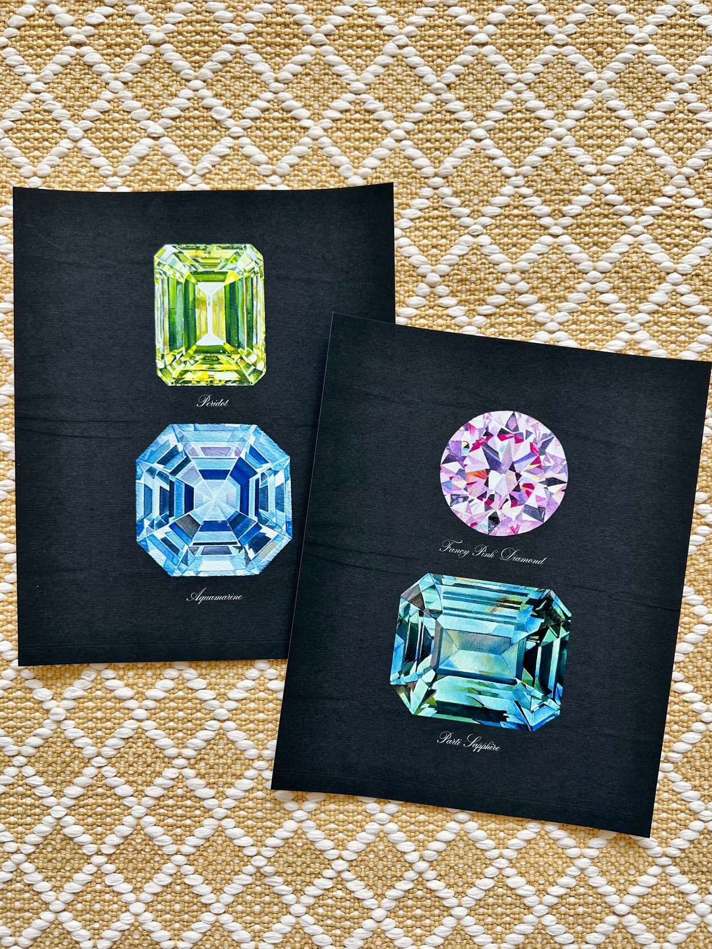 Pink Diamond + Parti Sapphire Midnight Print