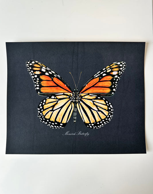 Monarch Butterfly Midnight Print