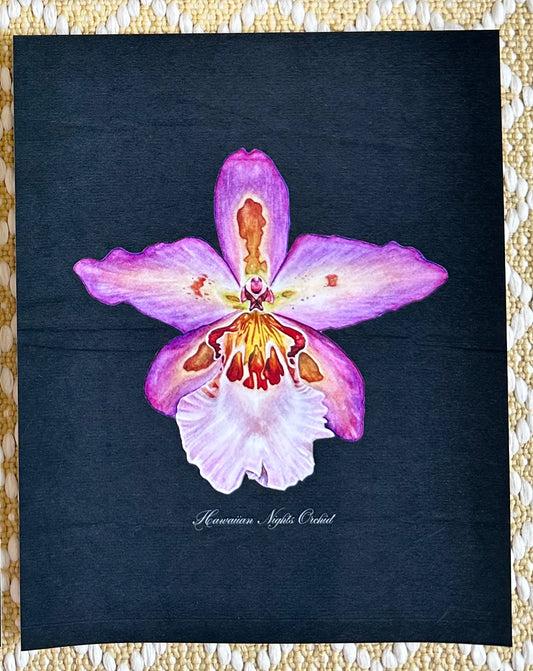 Hawaiian Nights Orchid Midnight Print