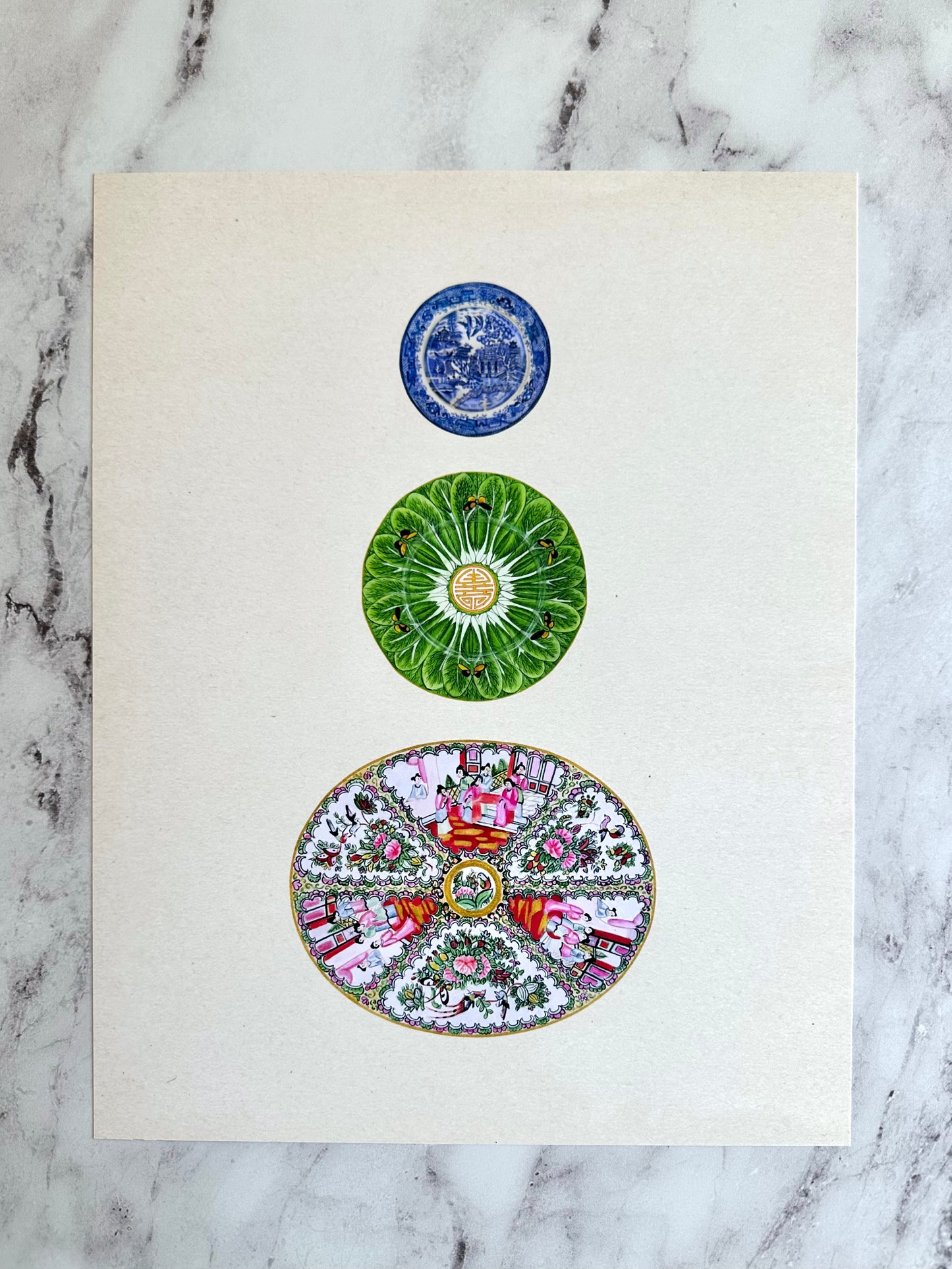 Chinoiserie Plate Trio #3 Print