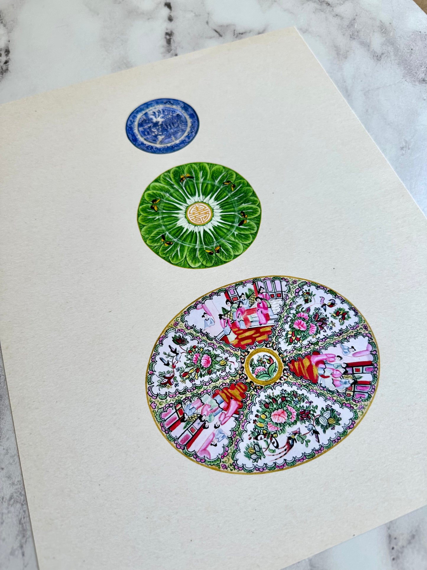 Chinoiserie Plate Trio #3 Print