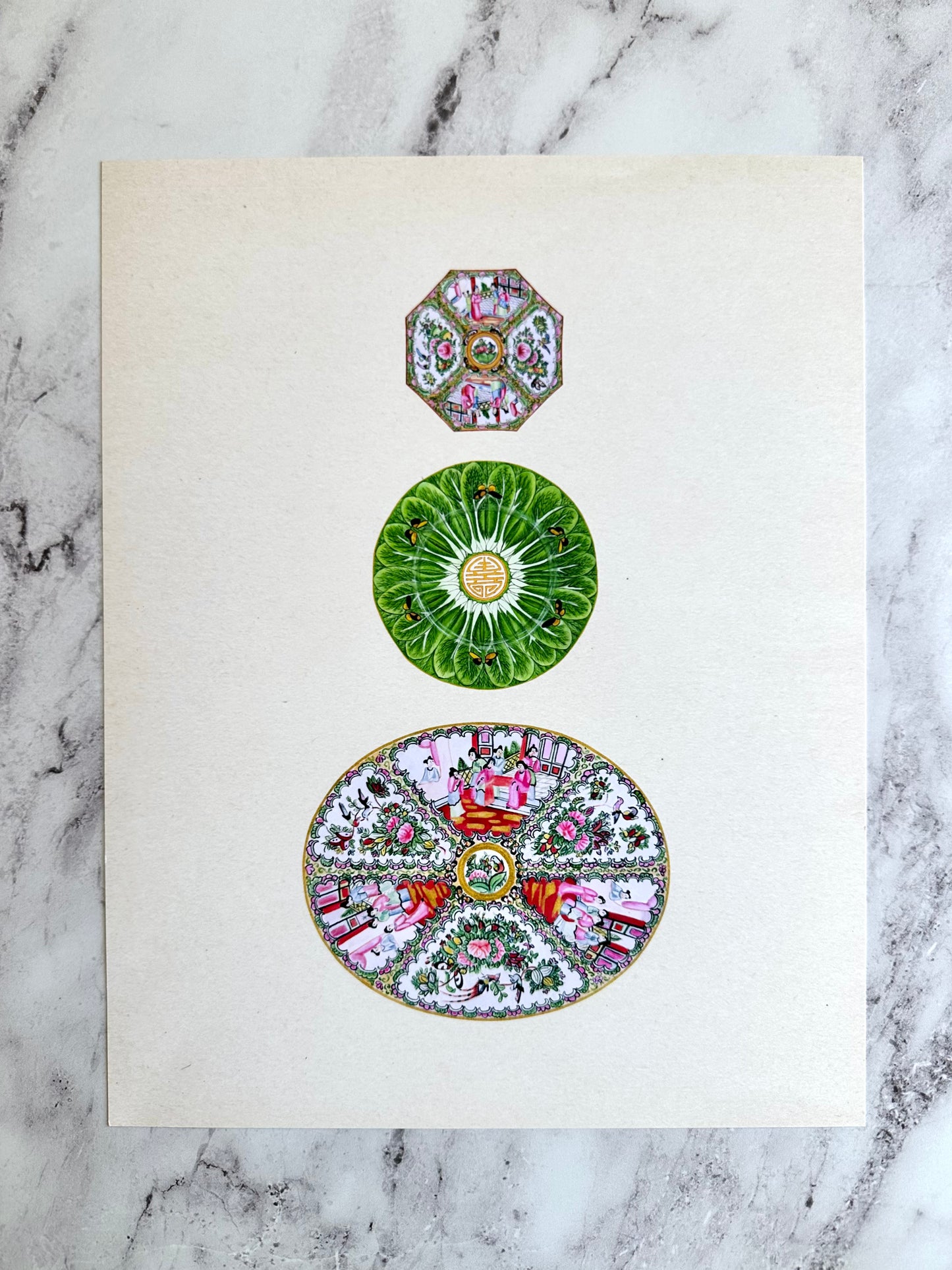 Chinoiserie Plate Trio #2 Print