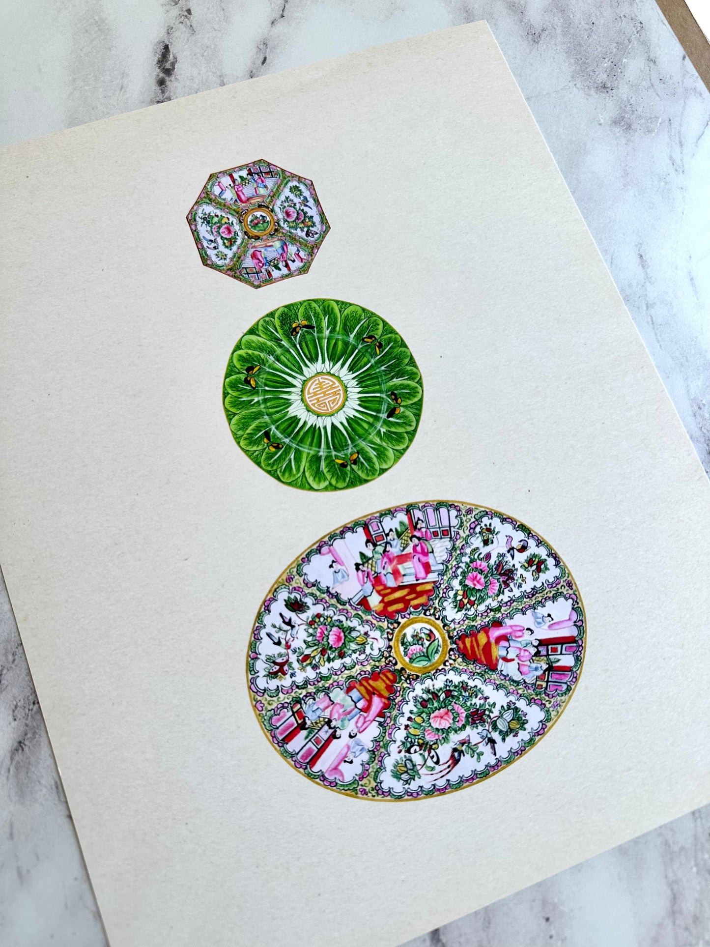 Chinoiserie Plate Trio #2 Print