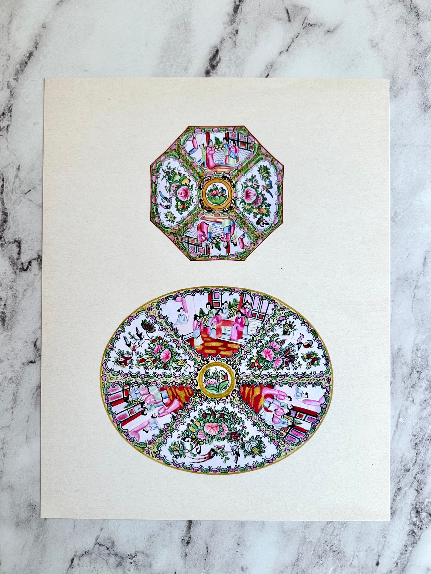 Rose Medallion Pair Print