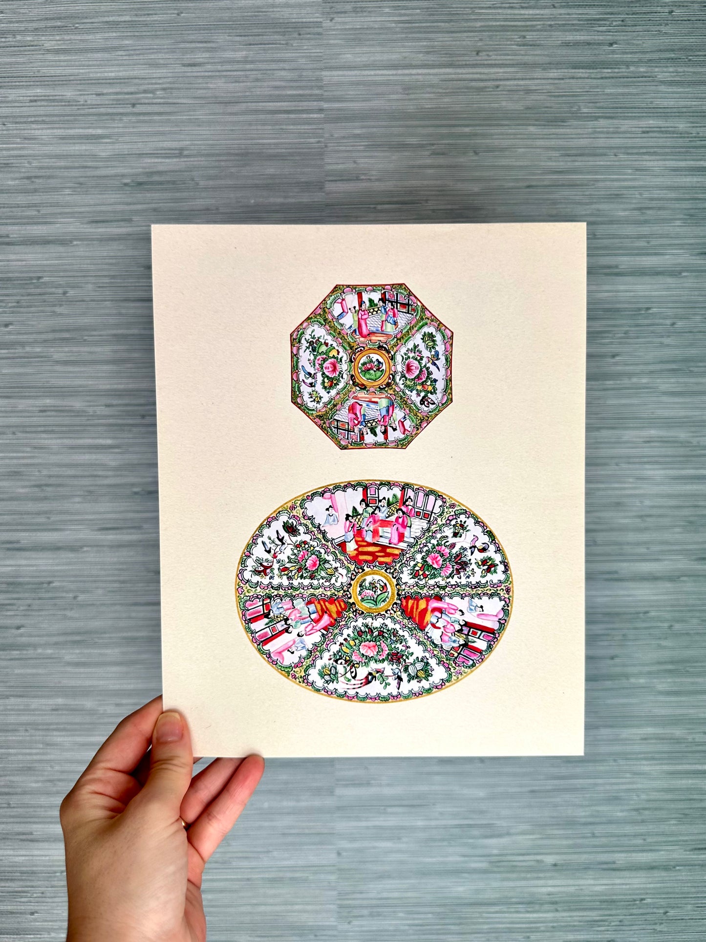 Rose Medallion Pair Print