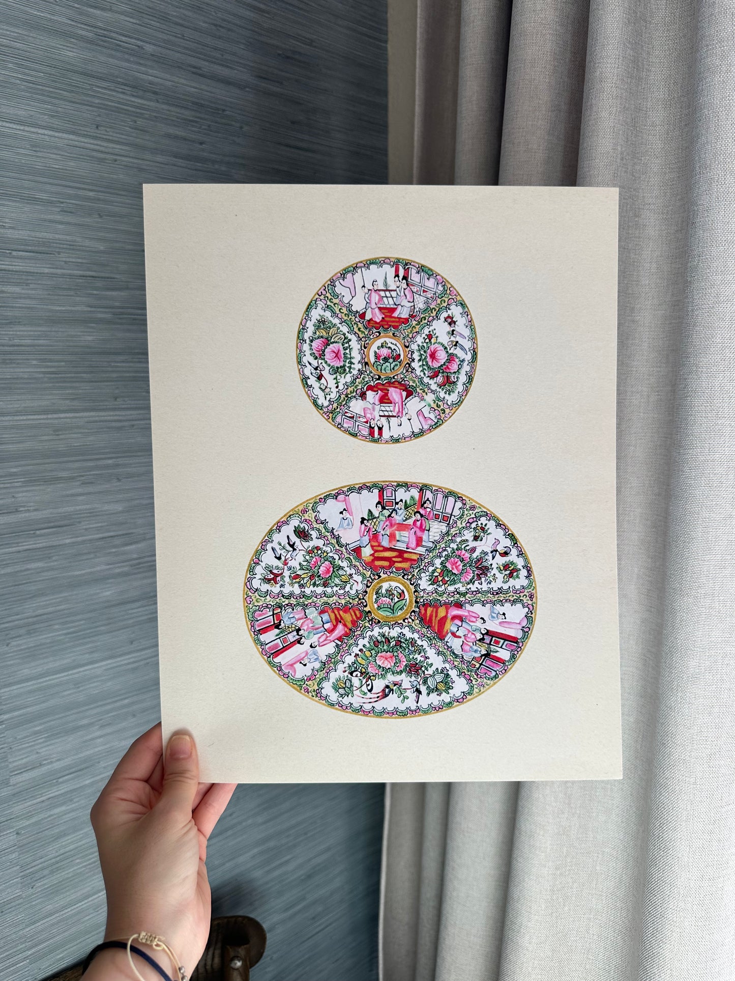 Small + Large Rose Medallion Print