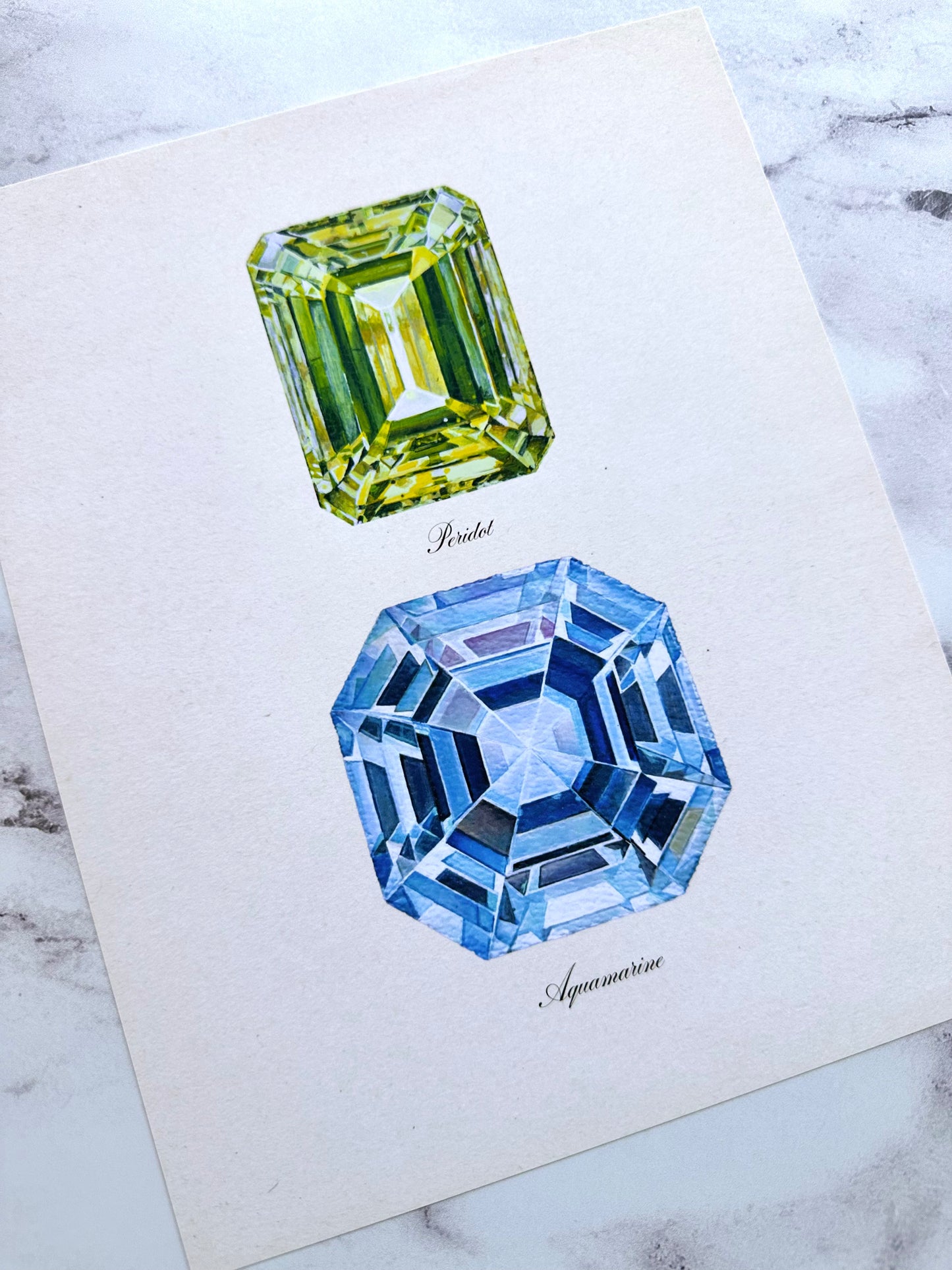 Peridot + Aquamarine Print