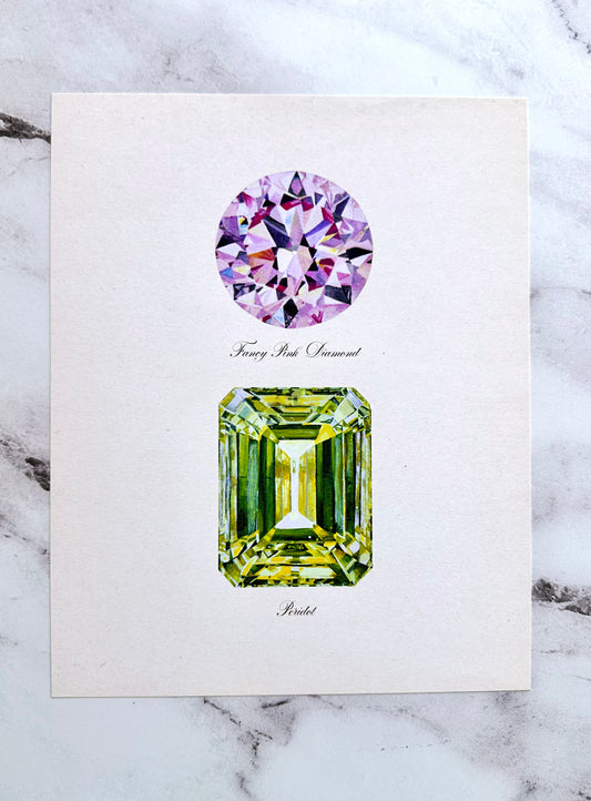Pink Diamond + Peridot Print