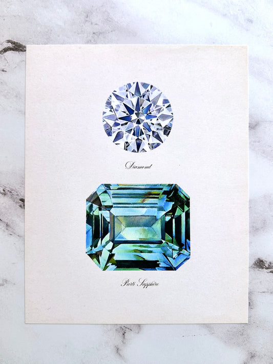 Diamond + Partii Sapphire Print