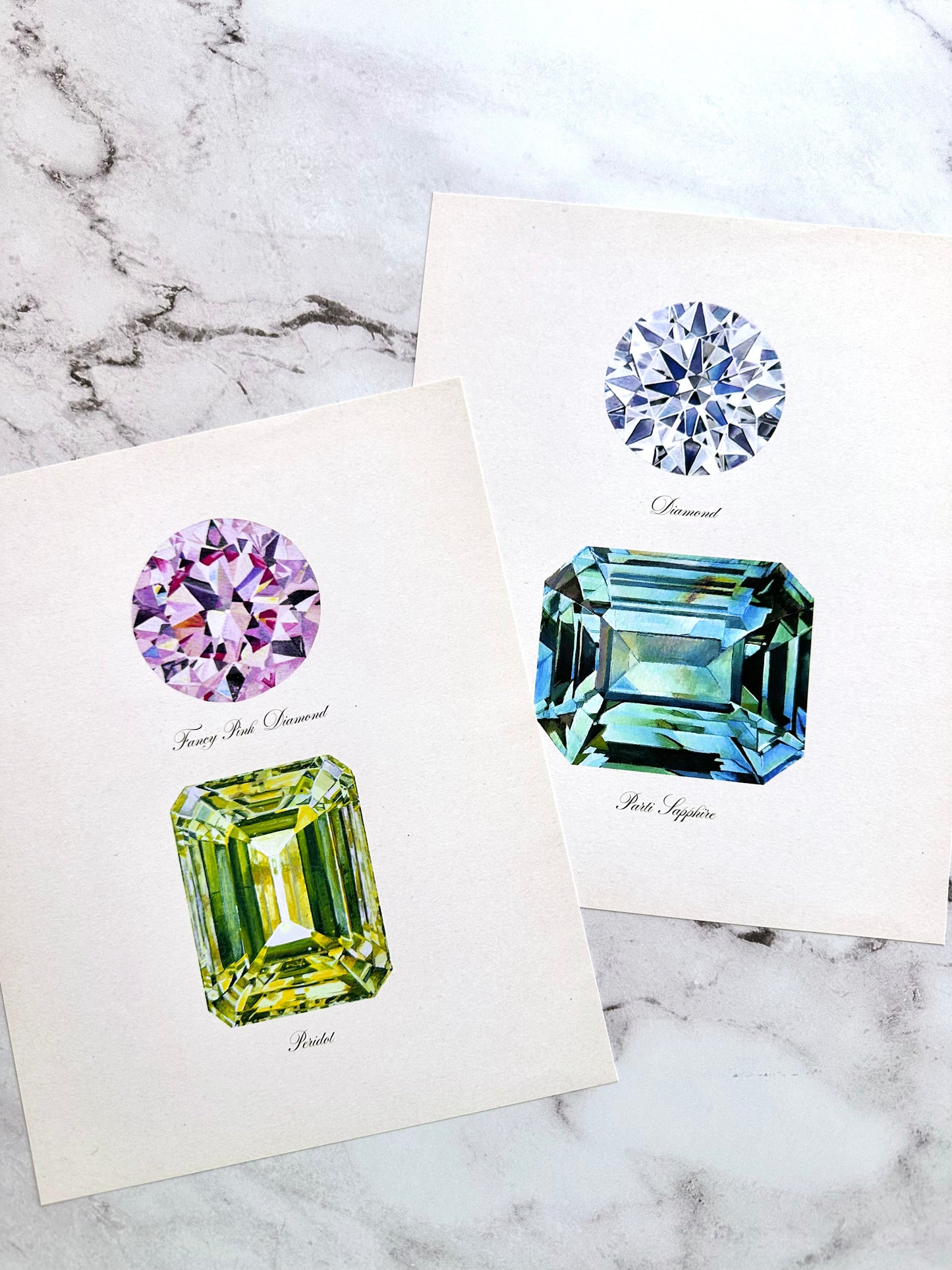 Pink Diamond + Peridot Print