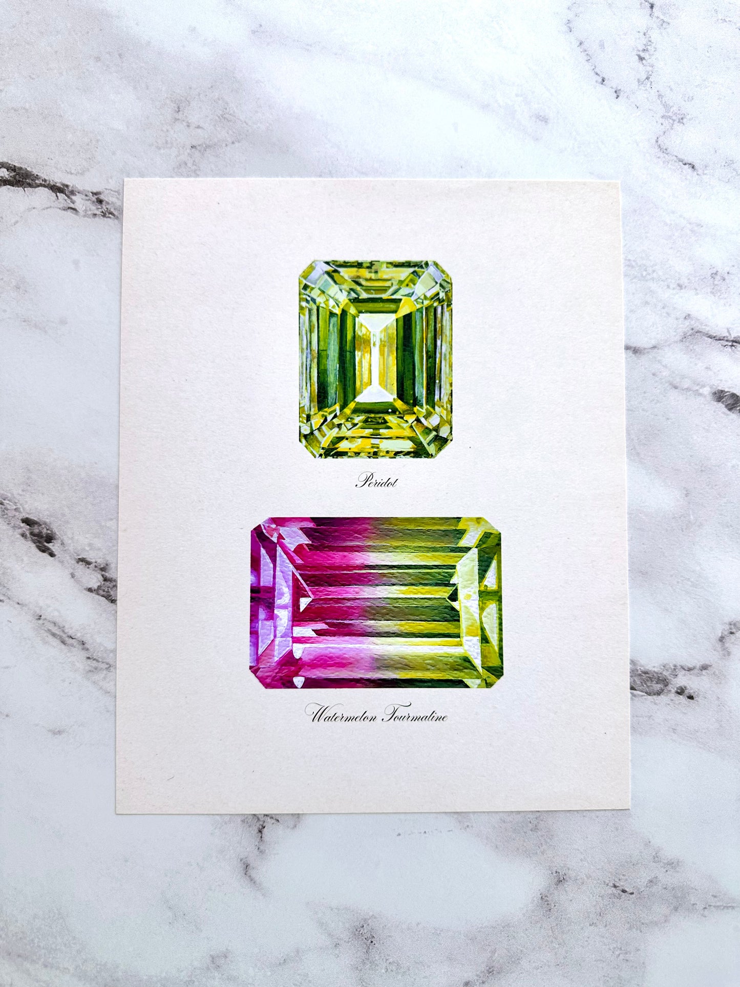 Peridot + Watermelon Tourmaline Print