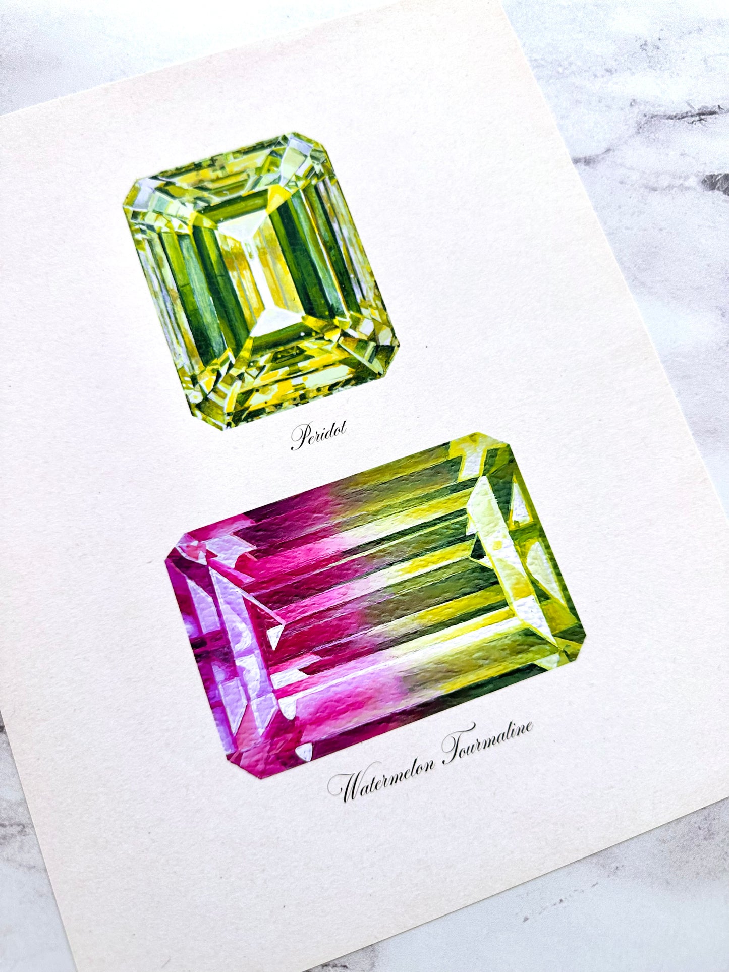 Peridot + Watermelon Tourmaline Print