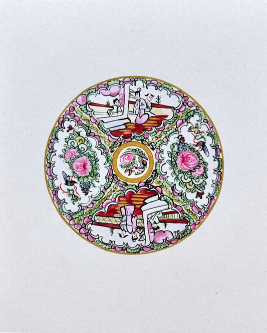 Medium Rose Medallion Print