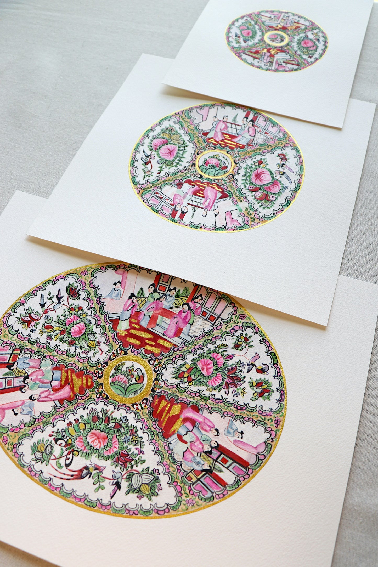 Large Rose Medallion | Original Painting