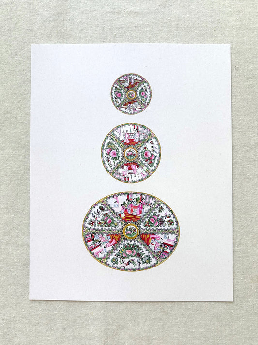 Rose Medallion Trio Print