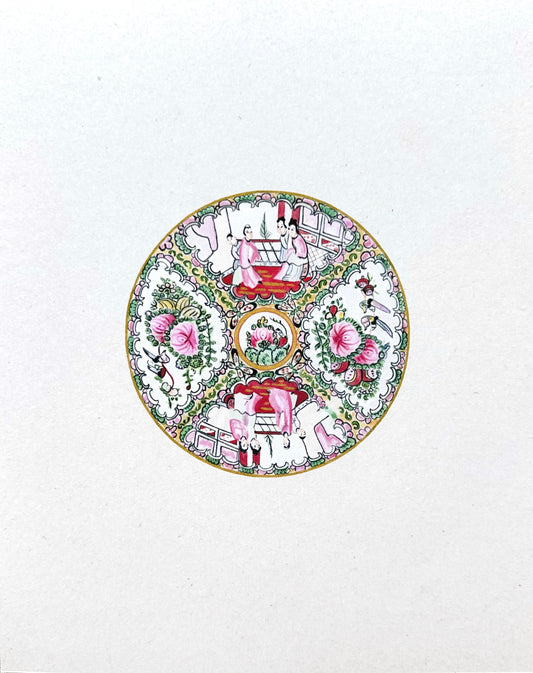 Small Rose Medallion Print
